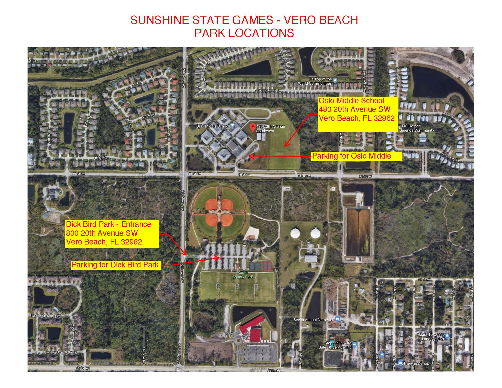SSG Vero - Park Locations SSG Vero - Park Locations